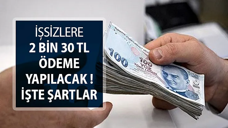 Binlerce Vatandaşa İŞKUR'dan 2 Bin 30 TL Ödeme Veriliyor!