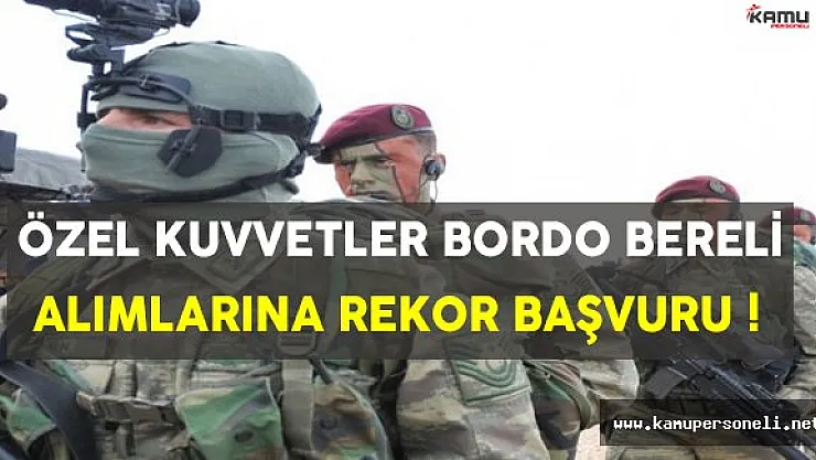 Bordo Bereli Alımlarına Rekor Sayıda Başvuru Yapıldı !