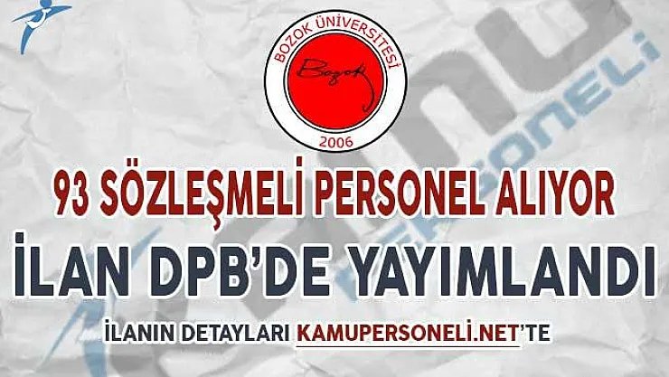Bozok Üniversitesi 93 Sözleşmeli  Sağlık Personeli Alımı Yapıyor