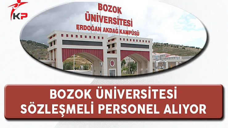 Bozok Üniversitesi Sözleşmeli Personel Alımı Yapıyor