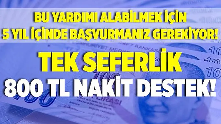 Bu yardımı alabilmek için 5 yıl içinde başvurmanız gerekiyor! SGK'dan geri ödemesiz 800 TL tek seferlik destek!