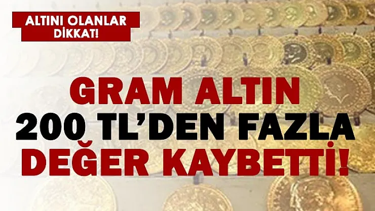 Çakılan dolar altını da düşürdü! Gram altın 200 TL'den fazla değer kaybetti!