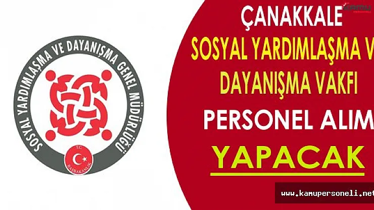 Çanakkale SYDV Personel Alımı Yapacak