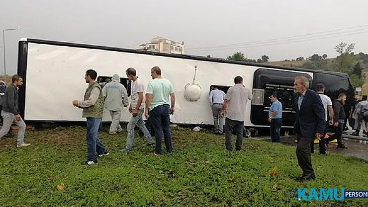 Çanakkale'nin Biga İlçesinde Yolcu Otobüsü Devrildi! Çok Sayıda Yolcu Yaralı
