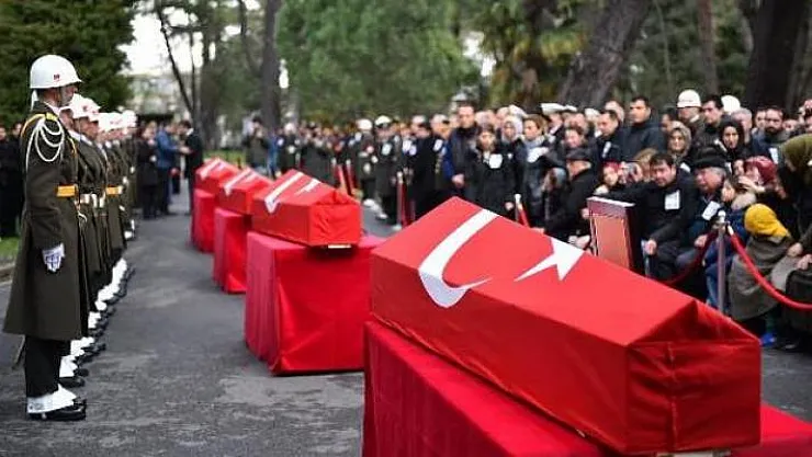 Çekmeköy'deki Helikopter Kazasında Şehit Olan 4 Askere Veda