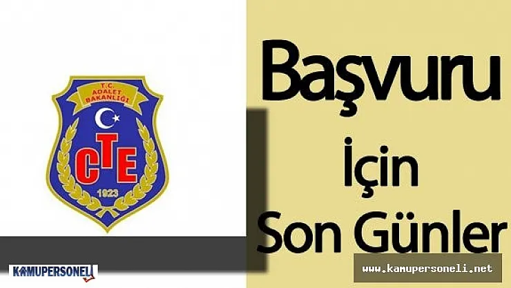 Ceza ve Tevkifevleri Genel Müdürlüğü (CTE) Personel Alımı Başvurularda Sona Geliniyor