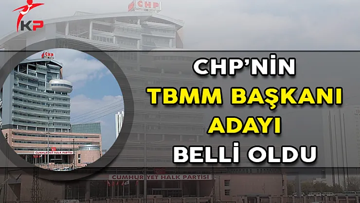 CHP'nin TBMM Başkanı Adayı Belli Oldu