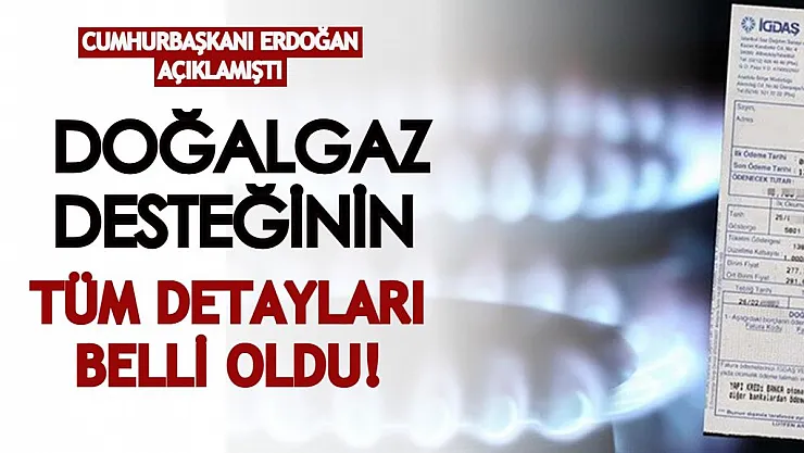 Cumhurbaşkanı Erdoğan doğalgaz desteğini açıklamıştı: Tüm detaylar belli oldu!