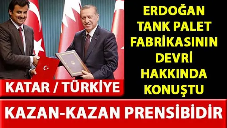 Cumhurbaşkanı Erdoğan, Tank Palet Fabrikası'nın devri hakkında açıklama yaptı