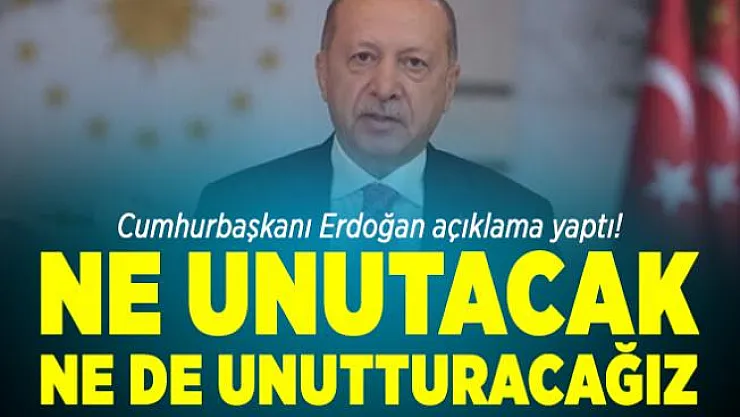 Cumhurbaşkanı Erdoğan'dan Srebrenitsa soykırım açıklaması! Ne unutacak ne de unutturacağız