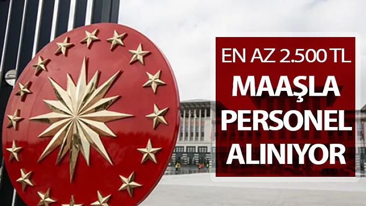 Cumhurbaşkanlığı En Az 2 Bin 500 TL Maaşla Sözleşmeli Kamu Personeli Alımı Yapıyor !