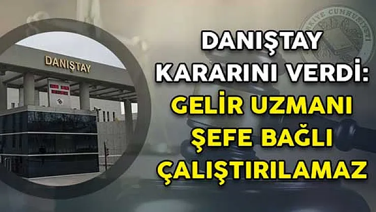Danıştay Kararını Verdi: Gelir Uzmanı Şefe Bağlı Çalıştırılamaz