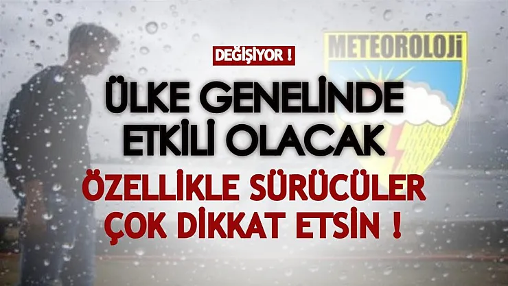 Değişiyor: Bugün yurt genelinde etkili olacak! Meteoroloji 7 Ocak hava durumu raporunu yayımladı