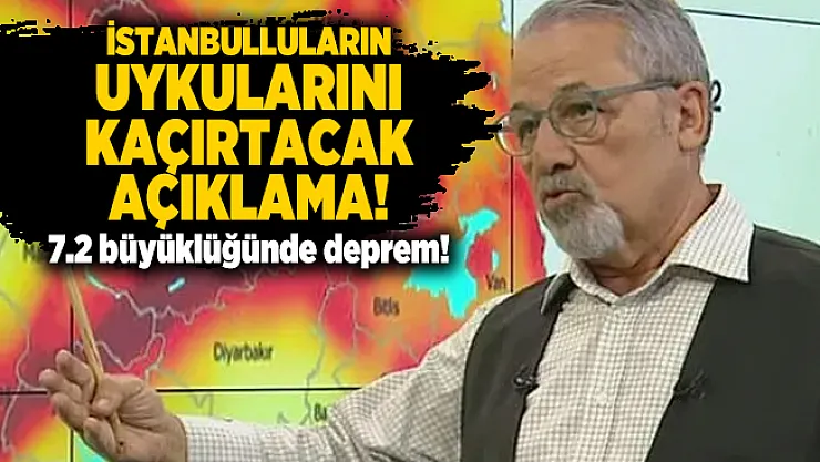 Deprem Uzmanından İstanbulluların uykularını kaçırtacak açıklama! 7.2 büyüklüğünde deprem!