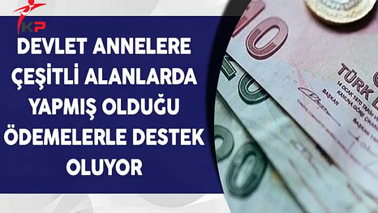 Devlet Annelere Çeşitli Alanlarda Yapmış Olduğu Ödemelerle Destek Oluyor