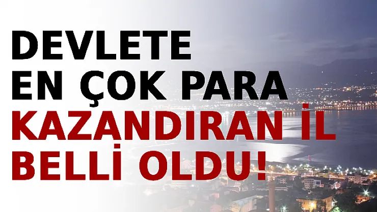 Devlete En Çok Para Kazandıran İl Belli Oldu!