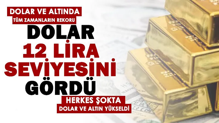Dolar 12 lirayı gördü: Dolar ve altın fiyatları tarihi zirve yaptı