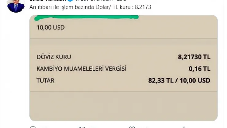 Dolar 8,20 TL oldu! An itibari ile Dolar kuru TL karşısında fırladı