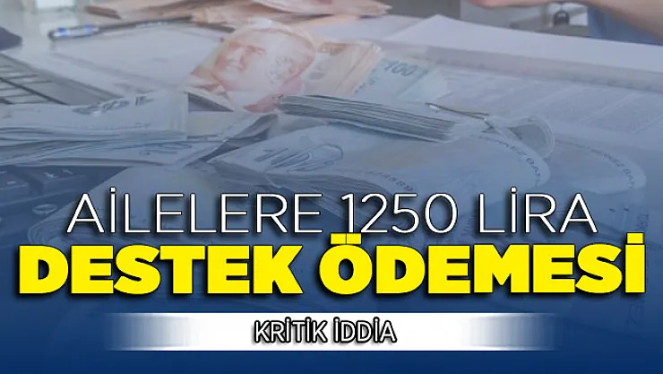 Dördüncü Faz Destek Ödemesi Değerlendirmesi ! Ailelere 1250 Lira Destek Ödemesi