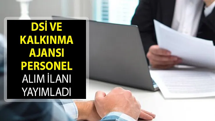 DSİ ve Kalkınma Ajansı Personel Alım İlanı Yayımladı! İŞKUR Kamu Personeli Alımı 2019