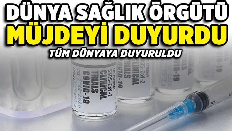 DSÖ tüm dünyaya müjdeyi duyurdu!
