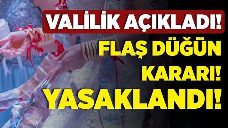 Düğünlerde yeni düzenleme! Artık yasaklandı!