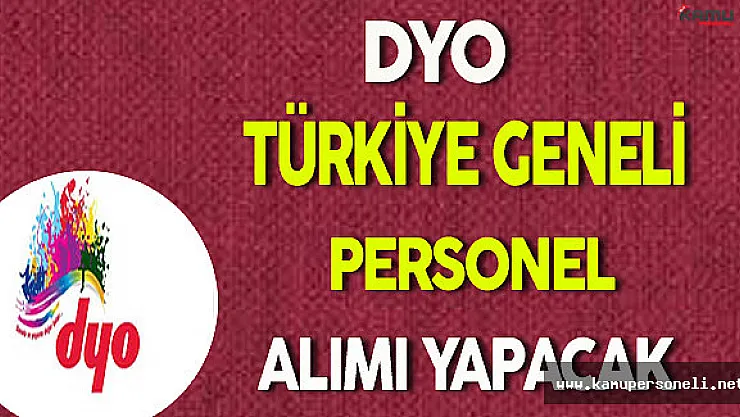 DYO Boya Fabrikaları Personel Alımı Yapacak