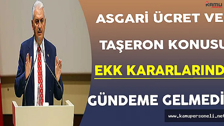 EKK Kararlarında Asgari Ücret ve Taşeron İşçilere Kadro Konusunda Karar Çıkmadı