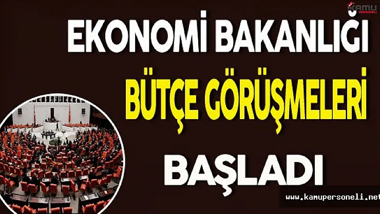 Ekonomi Bakanlığı'nın Bütçe Görüşmeleri Başladı