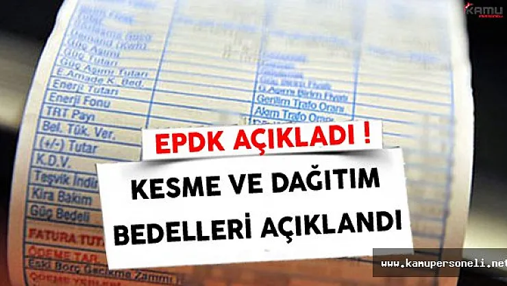 Elektrik Kesme ve Dağıtma Bedelleri