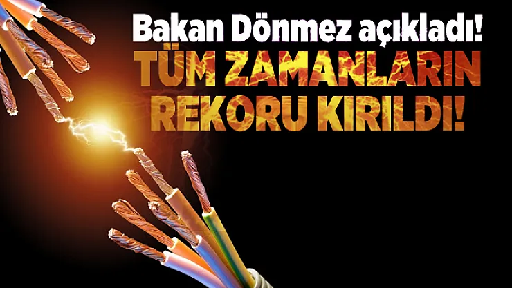 Elektrik üretiminde tüm zamanların rekoru kırıldı!