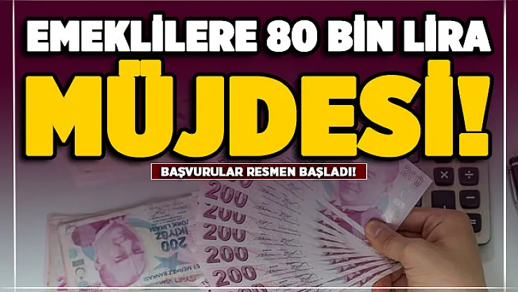 Emeklilere 80 bin lira nakit verilecek! Hemen SMS ile başvuru yapın