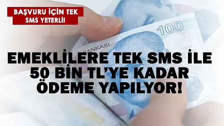 Emeklilere tek SMS ile 50 bin TL destek veriliyor!