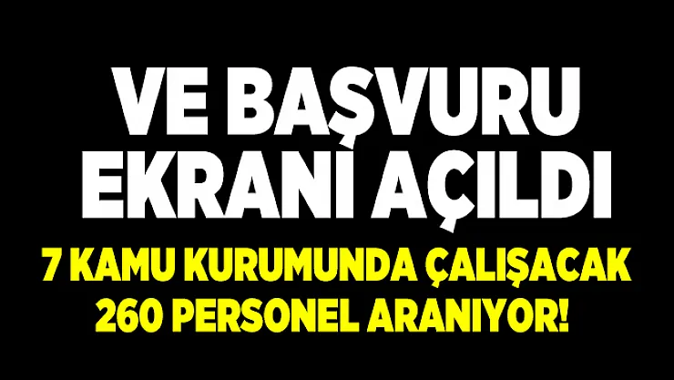 En az ilköğretim mezunu 7 Kamu kurumunda çalışacak 260 personel aranıyor! Başvurular İŞKUR üzerinden yapılacak