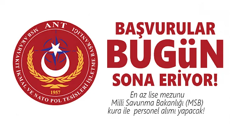 En az lise mezunu Milli Savunma Bakanlığı (MSB) kura ile  personel alımı yapacak! Başvurular bugün sona eriyor!