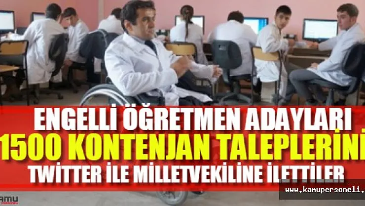 Engelli öğretmen adayları, kontenjan taleplerini twitter'dan duyurdular
