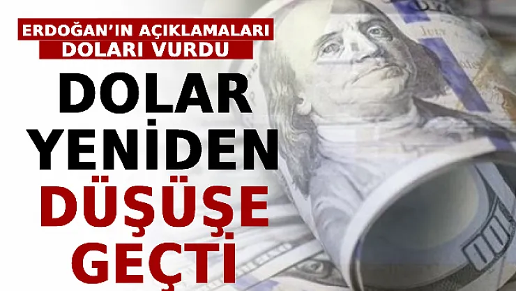 Erdoğan'ın Açıklamaları Doları Vurdu! Dolar Yeniden Düşüşe Geçti!