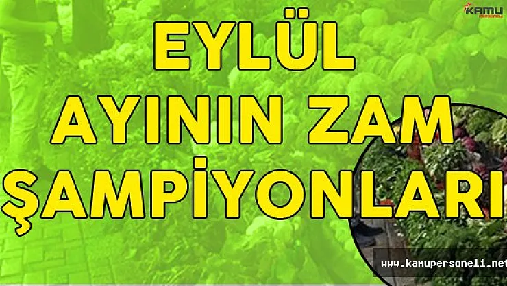 Eylül Ayının Zam Şampiyonu Kıvırcık Salata Oldu ( İşte Fiyatı Düşen ve Yükselen Ürünler)