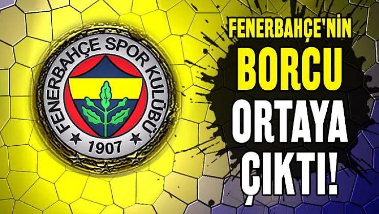 Fenerbahçe'nin borcu ortaya çıktı!