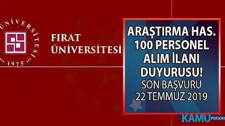Fırat Üniversitesi KPSS'li olarak 3 farklı kadroya 100 sağlık personeli alımı yapıyor!