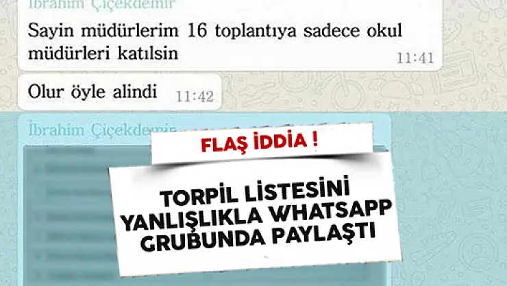 Flaş İddia! Torpil Listesini Yanlışlıkla Whatsapp Grubunda Paylaştı