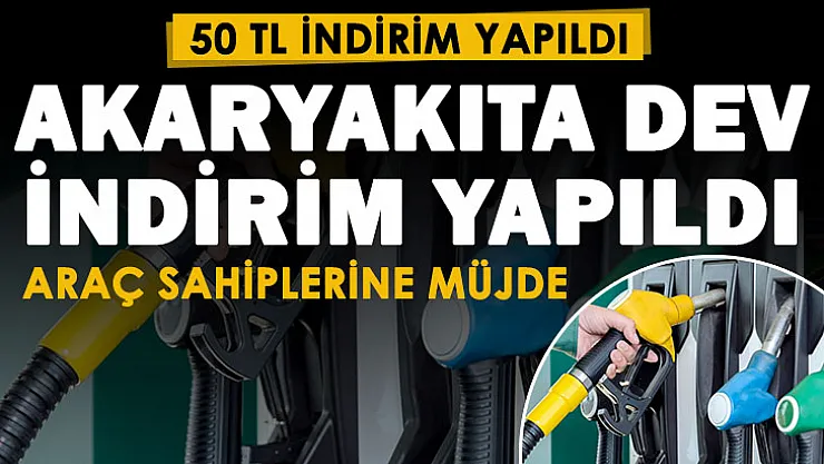 Gelen zamların ardından araç sahiplerine sevindiren haber geldi! Akaryakıt fiyatları için 50 TL indirim