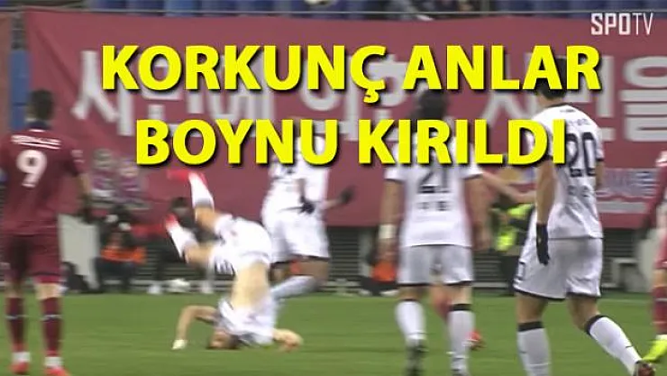 Genç futbolcunun boynu kırıldı