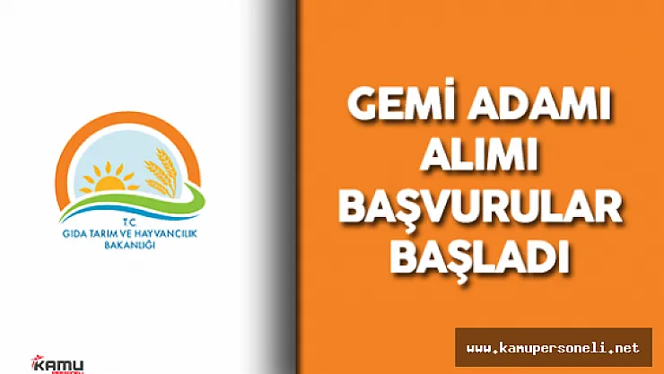Gıda, Tarım ve Hayvancılık Bakanlığı 6 Sözleşmeli Personel Alımı Başvurular Başladı