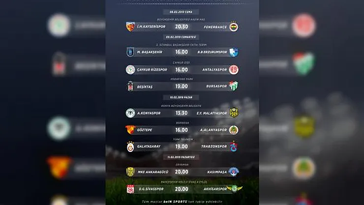 GRAFİKLİ - Futbol: Haftanın programı