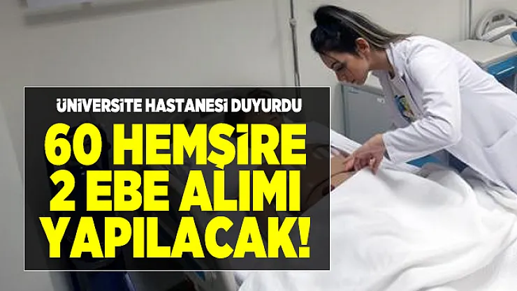 Hatay Mustafa Kemal Üniversitesi 60 Hemşire 2 Ebe alımı yapacak!