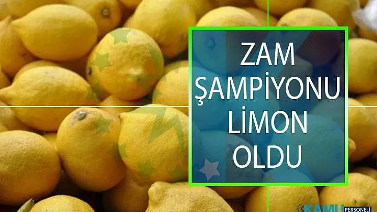 Haziran Ayında Zam Şampiyonu Yüzde 26 Fiyat Artışı İle Limon Oldu!