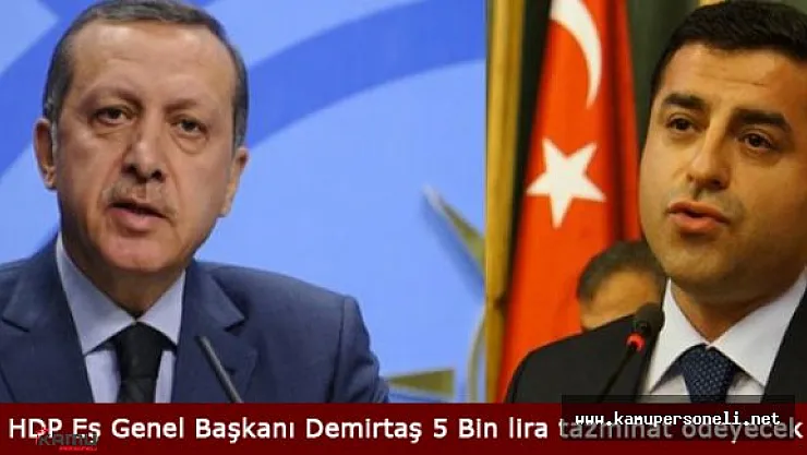 HDP Eş Genel Başkanı Selahattin Demirtaş Manevi Tazminat Ödeyecek
