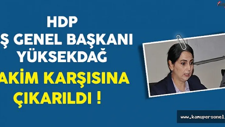 HDP Eş Genel Başkanı Yüksekdağ Hakim Karşısında
