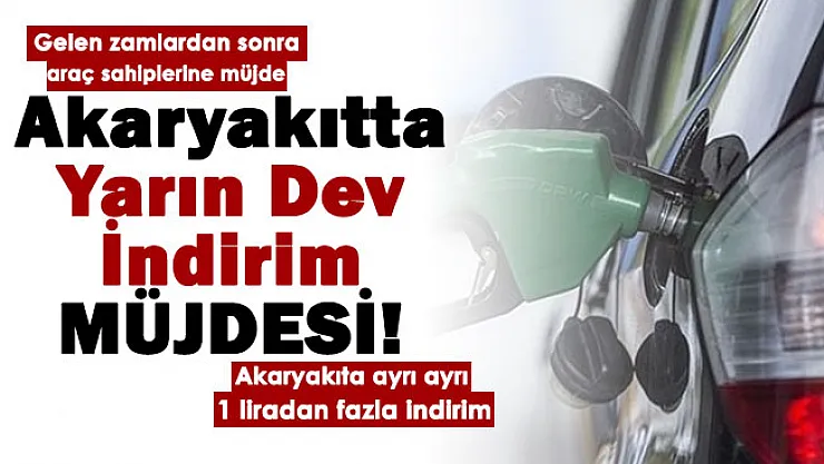 Her türlü akaryakıt fiyatına yarın ayrı ayrı 1 liradan fazla indirim! Bu kez araç sahiplerinin yüzü gülecek